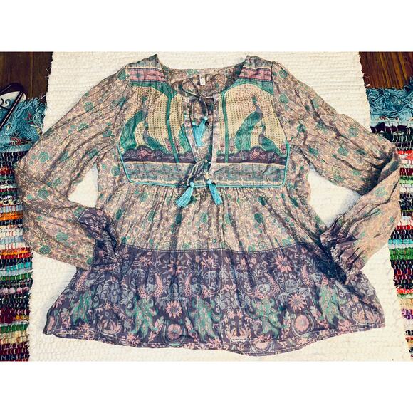 SPELL DESIGNS & THE GYPSY COLLECTIVE XANADU BLOUSE XS WORN ONCE ONLY - Picture 12 of 16